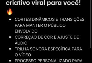 Eu vou fazer um reels viral, ou criativo viral para você