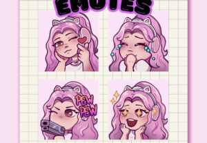 Eu vou fazer emotes fofos e personalizados