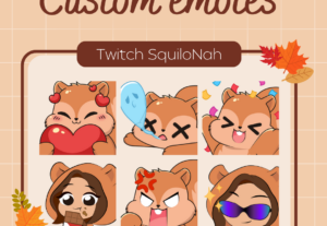 Eu vou criar 3 emotes personalizados para seu canal na Twitc...