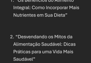 Eu vou fazer um ebook para você