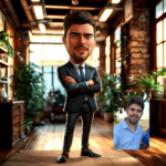 Eu vou Fazer sua Caricatura Realista manual mais IA