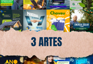 Eu vou fazer 3 artes criativas para suas redes sociais