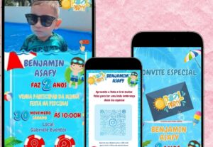 Eu vou fazer Convites digitais personalizados para eventos