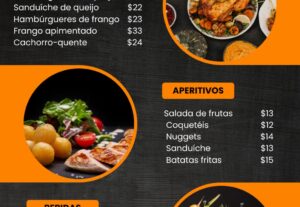 Eu vou criar cardápio e post para o instagram em até 48h