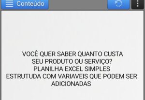 Eu vou Fazer o custo do seu produto