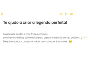 Eu vou te ajudar a criar legendas perfeitas
