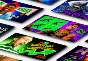 Eu vou fazer as thumbnails para o seu canal