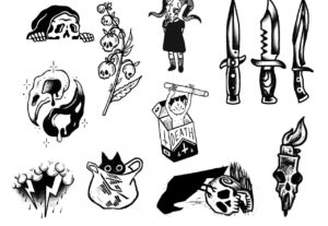 Eu vou desenhar a arte da sua tattoo