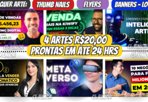 Eu vou fazer 4 Artes á sua escolha em até 24hrs. Thumb, Logo