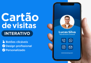 Eu vou criar seu cartão de visitas digital e interativo