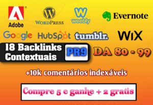 Eu vou criar 18 backlinks pr9 +5k comentários