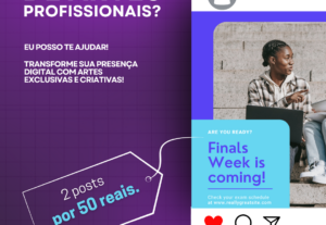 Eu vou fazer artes para suas redes sociais.