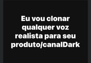 Eu vou clonar qualquer voz realista para seu produto/canalDa...