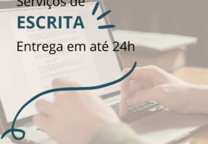 Eu vou escrever redações e artigos curtos em até 24h.