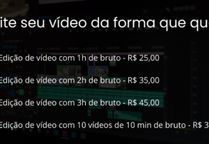 Eu vou editar seu vídeo da forma que desejar
