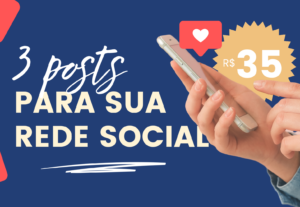 Eu vou fazer 3 artes de qualidade para sua rede social