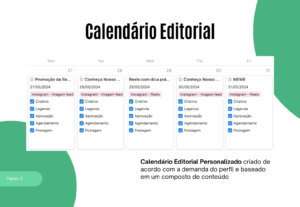 Eu vou criar calendários editoriais personalizados