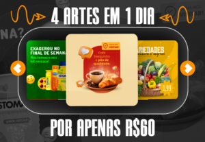 Eu vou criar 4 Artes em um dia