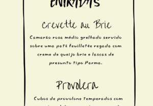 Eu vou criar cardápios para o seu restaurante.