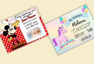 Eu vou fazer convites digital para aniversário