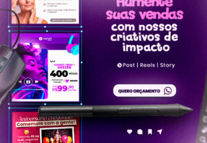 Eu vou criar 2 artes pra suas redes sociais