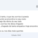 Eu vou Escrever cartas e poesias para sua pessoa amada