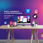Eu vou criar posts, logotipos e thumbnails personalizados