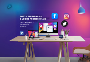 Eu vou criar posts, logotipos e thumbnails personalizados