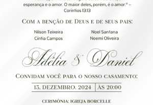 Eu vou fazer convite para o seu aniversário ou casamento.