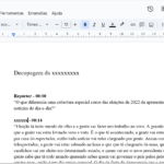 Eu vou fazer uma decupagem completa do seu vídeo ou áudio