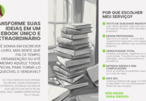 Eu vou criar o seu ebook profissional do zero