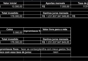 Eu vou fazer sua planilha de acordo com.sua necessidade.