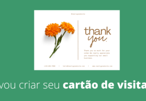 Eu vou criar seu cartão de visitas