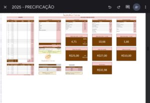 Eu vou fazer uma planilha dinâmica pra você.