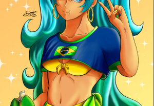 Eu vou fazer uma ilustração no estilo anime para voce