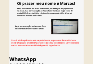 Eu vou Fazer planilhas e apresentações para você.
