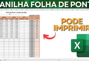 Eu vou criar Planilha de Controle de Ponto Personalizada