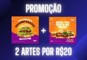 Eu vou criar duas artes por 20 reais