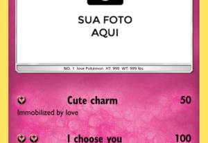 Eu vou fazer Card pokemon personalizado