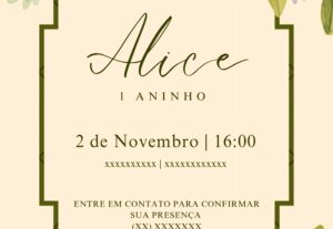 Eu vou fazer fazer um convite para o seu evento