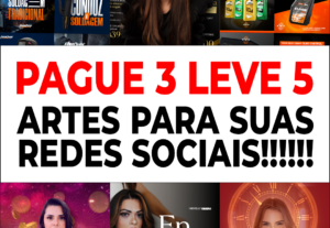 Eu vou fazer 3 Artes + 2 BÔNUS por 26 reais, Pack Especial.