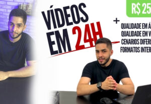 Eu vou gravar c/qualidade seu vídeo comercial em 24h