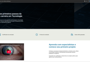 Eu vou fazer uma landding page/site para você.