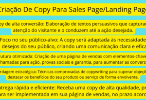 Eu vou Fazer Uma Copy Para Sales Page/Landing Page