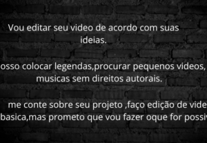 Eu vou editar um video basico para você