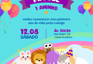 Eu vou fazer convites de aniversários e outros