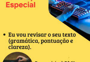 Eu vou revisar o seu texto.