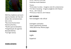 Eu vou dublar e gravar áudio personalizado.
