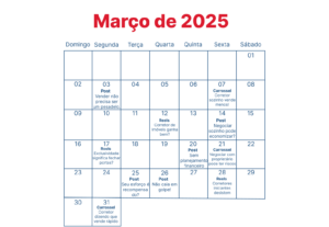 Eu vou criar um calendário semanal que transforma seu feed