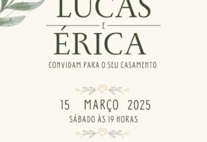 Eu vou Criar o seu convite de casamento e sua papelaria